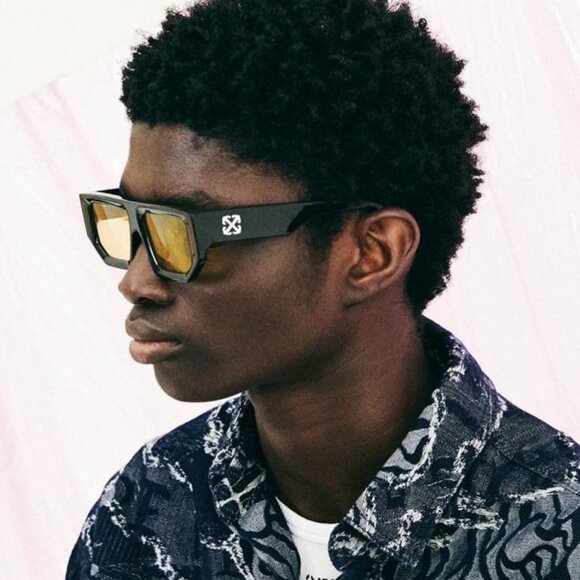 Off-White Women Sunglasses Black Yellow Square OERI13F VANCOUVER 1018 BRAND NEW - Picture 14 of 14